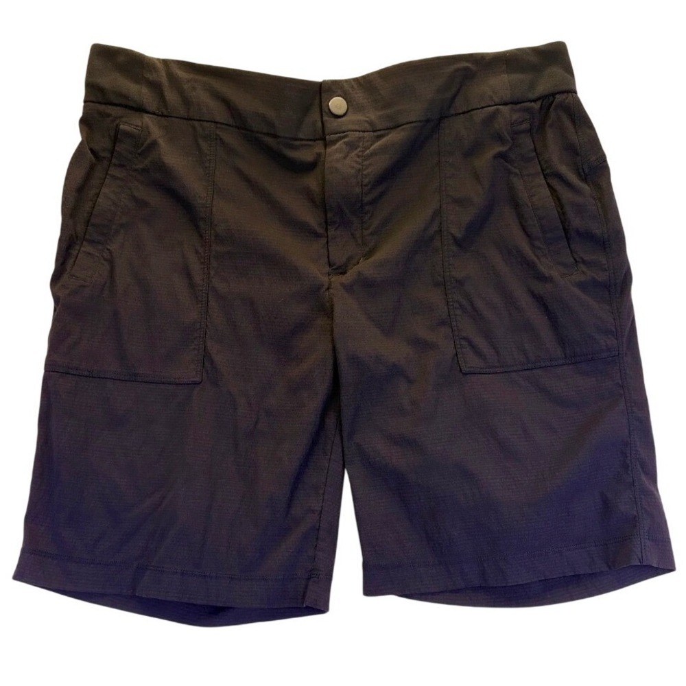 Athleta Trekkie Bermuda 2.0 Shorts Black Women's 14 Hiking Outdoor Activewear